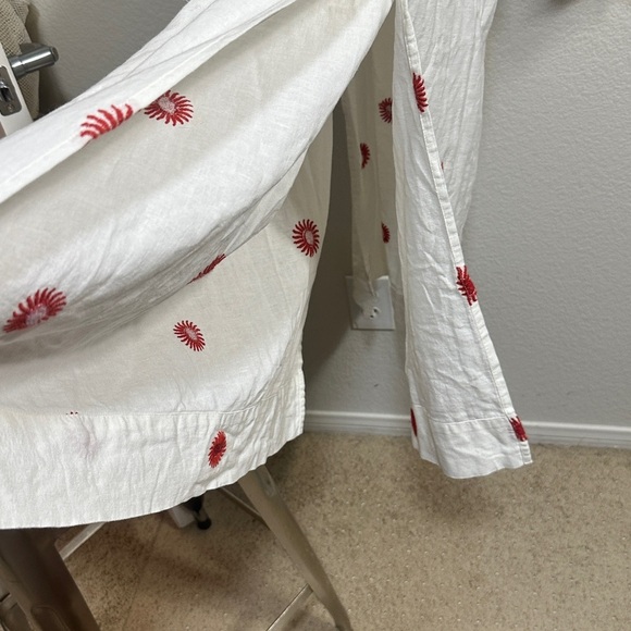 Free People Boho White Emory Embroidered Midi Dress -Oversized Small - NWOT - Picture 11 of 13